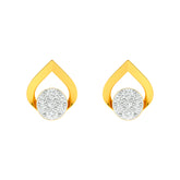 22k Yellow Cubic Zirconia Stud Fancy Earrings with gold weight of 2.37g